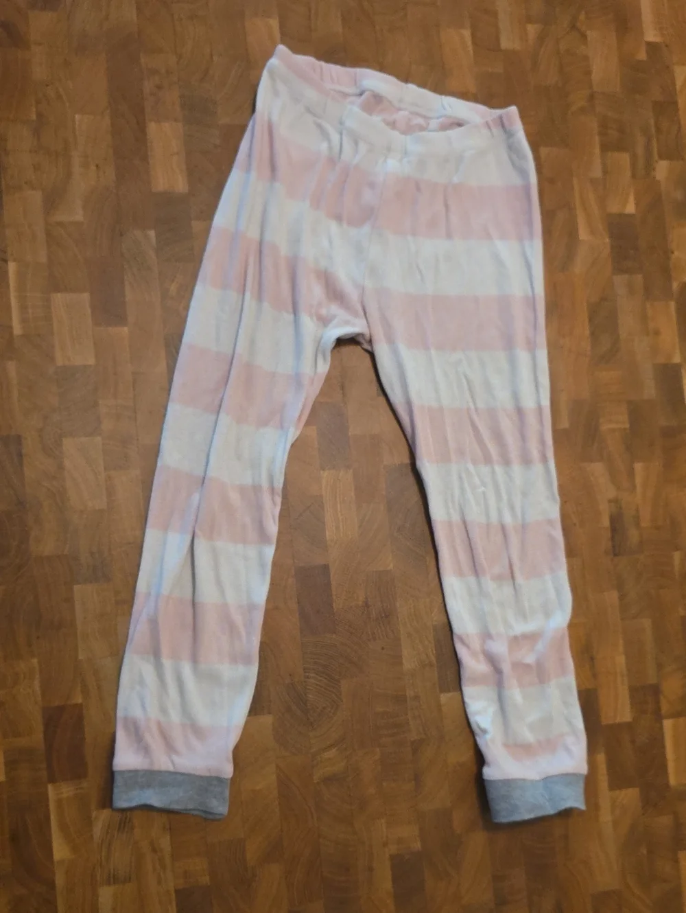 Burt's Bees Pink and White Striped Kids Pajama Bottoms